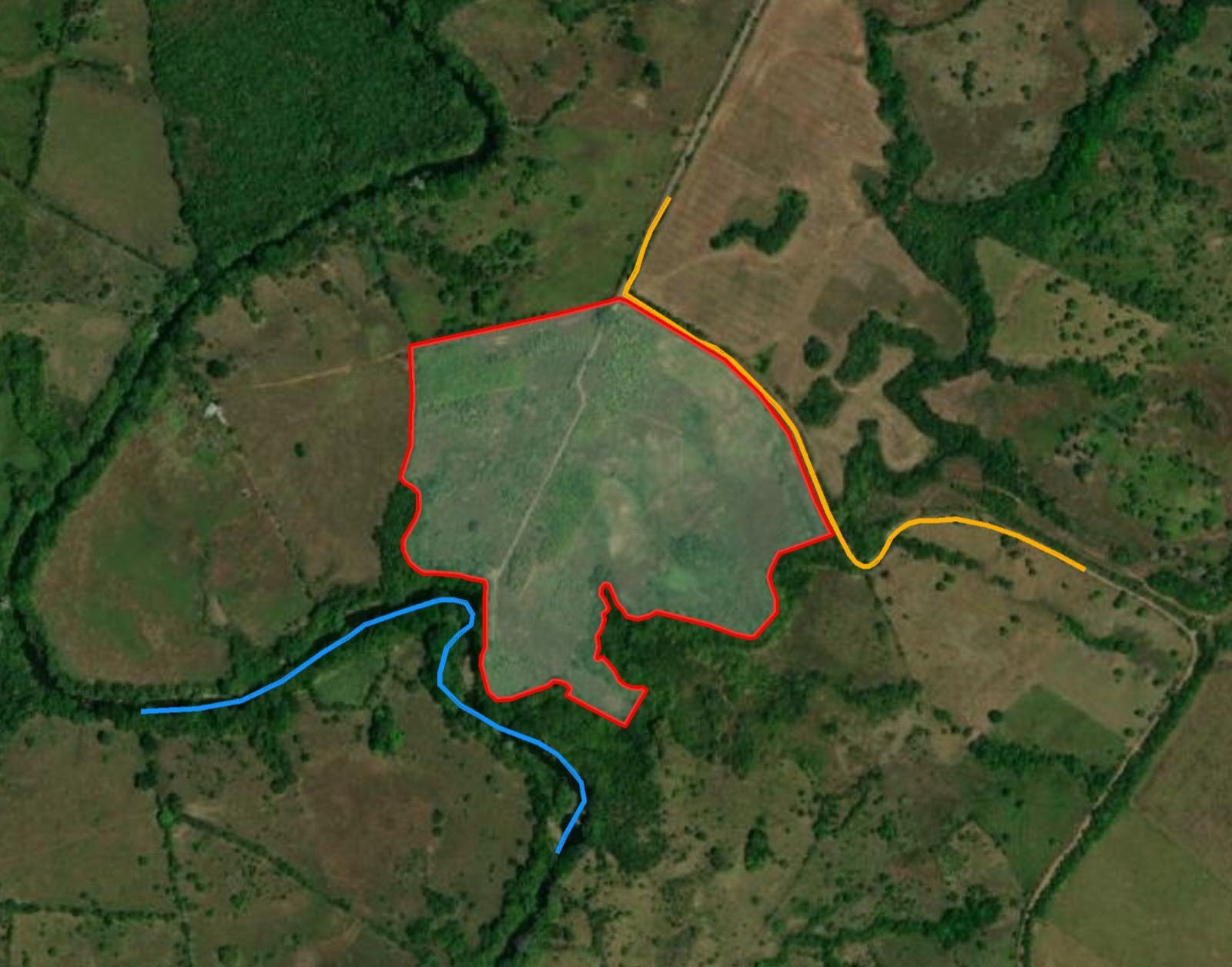 Imagen 2 – vista satelital de Llano Largo
