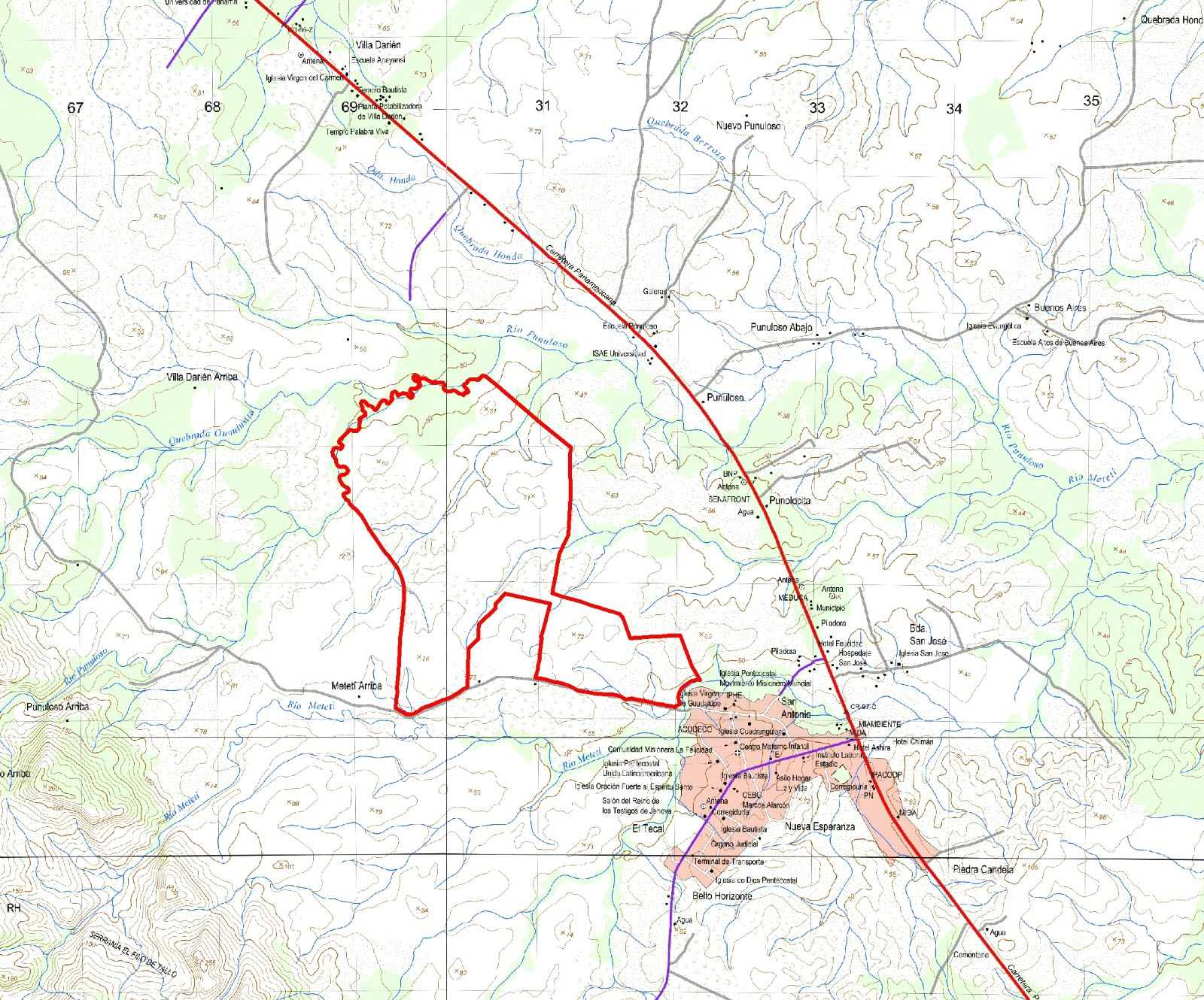 Imagen 4 – ubicación detallada de Metetí
